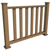 Ограждение из ДПК Woodvex Вуд - цвет светлой сосны